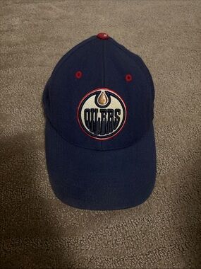 Edmonton Oilers NHL adjustable wool ball cap